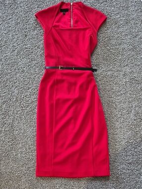 Ted Baker London | Dresses | Ted Baker Dyana Frill Knitted Fit Flare Dress  Pink Navy 2 | Poshmark